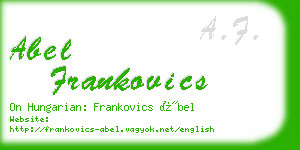 abel frankovics business card